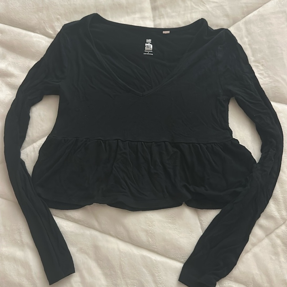 pacsun long sleeve crop top
